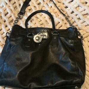 Michael Kors Black Leather Shoulder Bag
